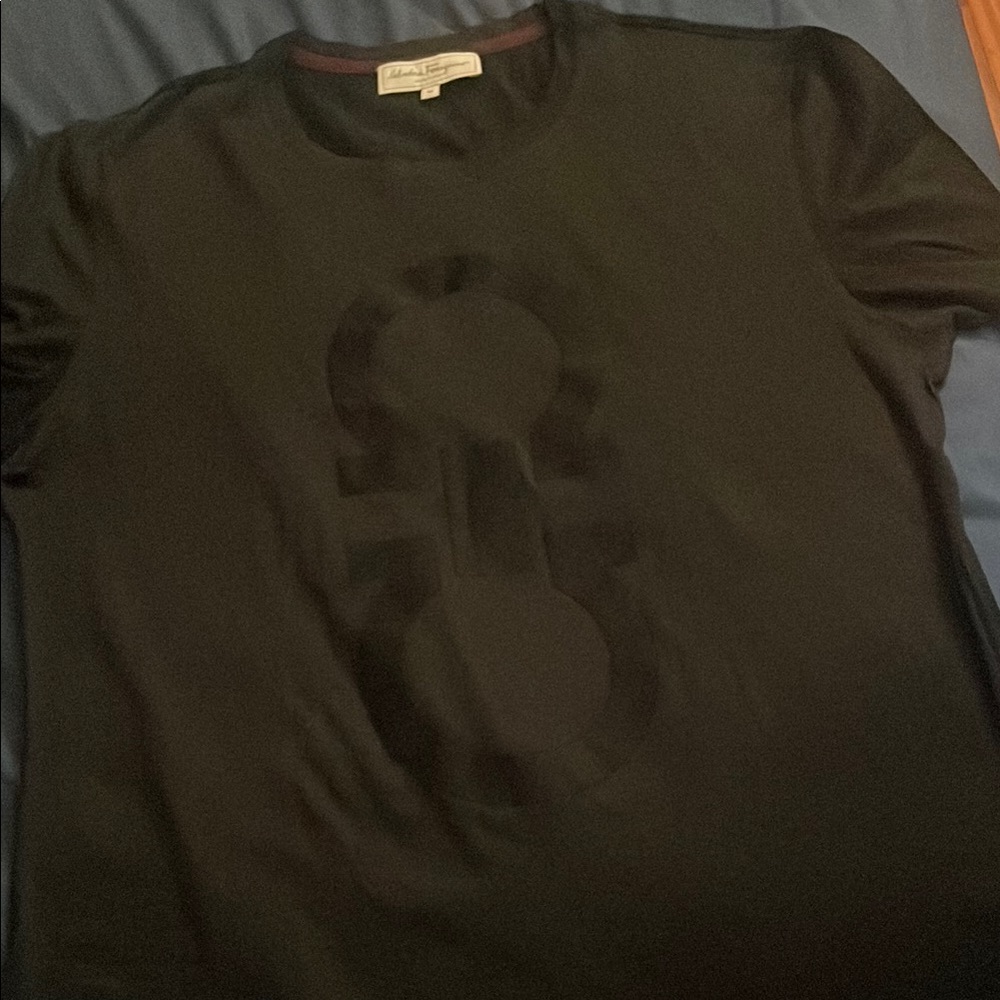 Black T-Shirt with Subtle Design